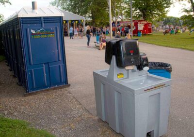 Two-sided Hand Wash Station with paper towels, antibacterial soap for outdoor events festivals parades