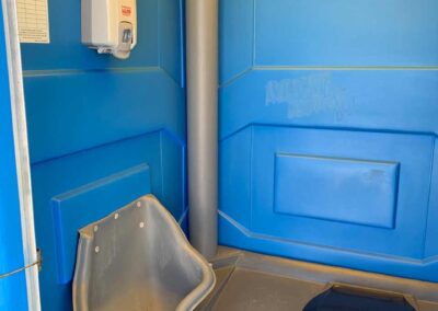 The inside of our Basic Portable Restroom.